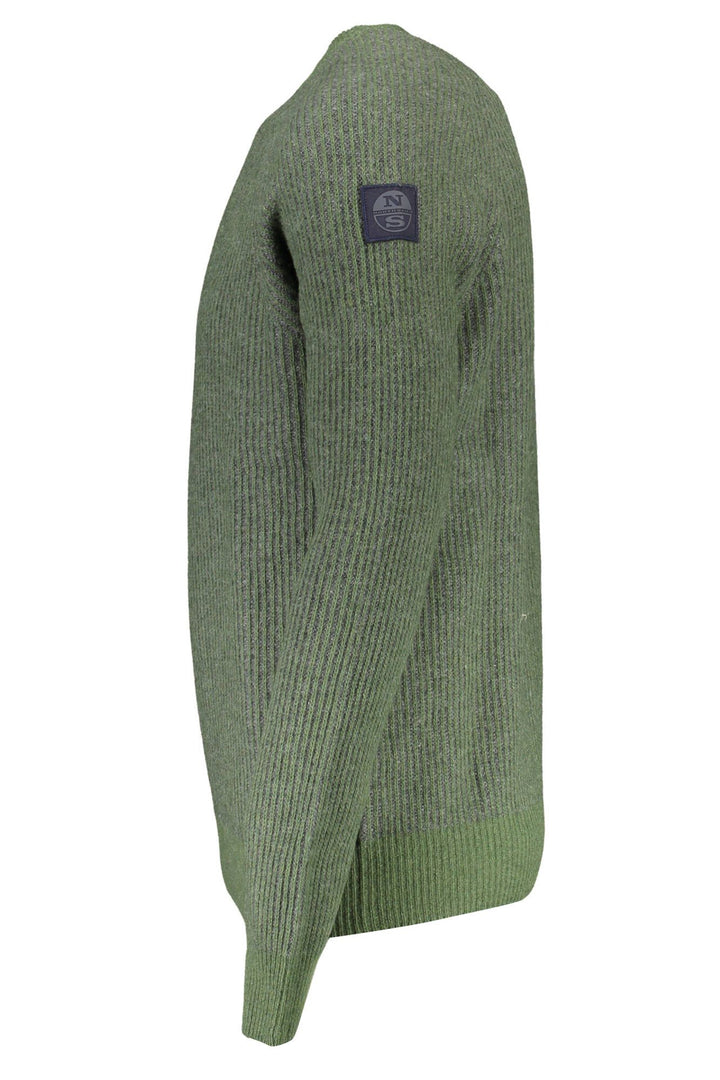 North Sails Green Wool Men Sweater