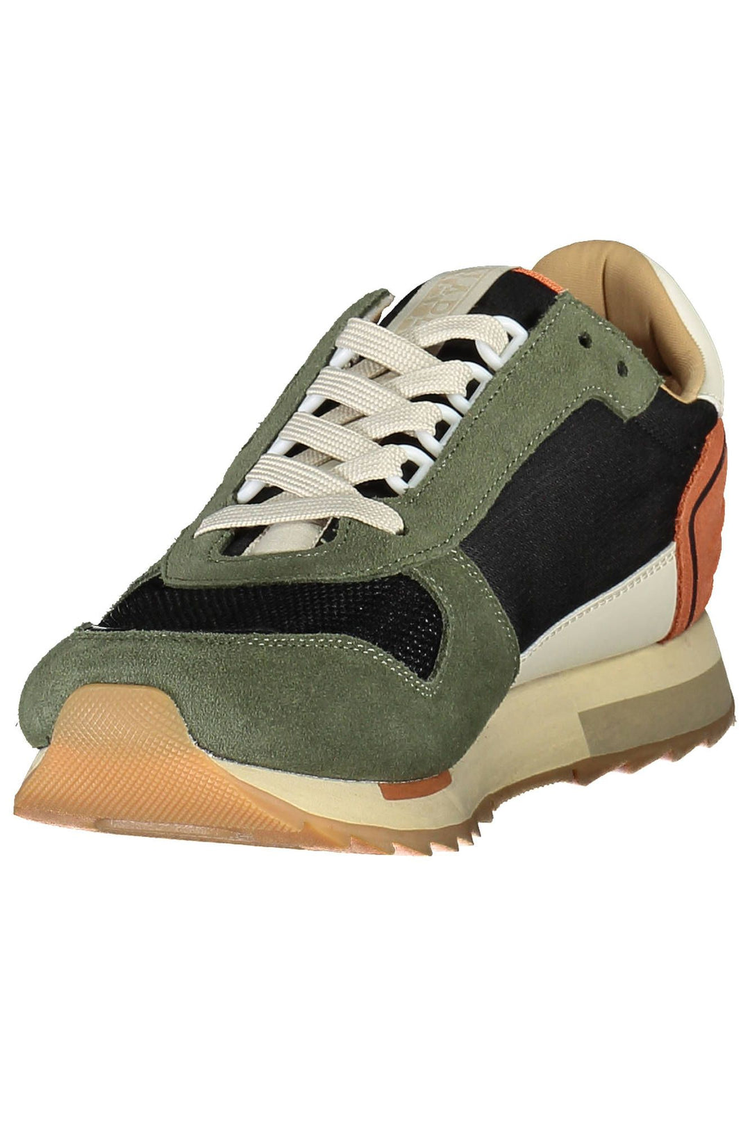 Napapijri Trendy Green Lace-Up Sneakers for the Modern Man