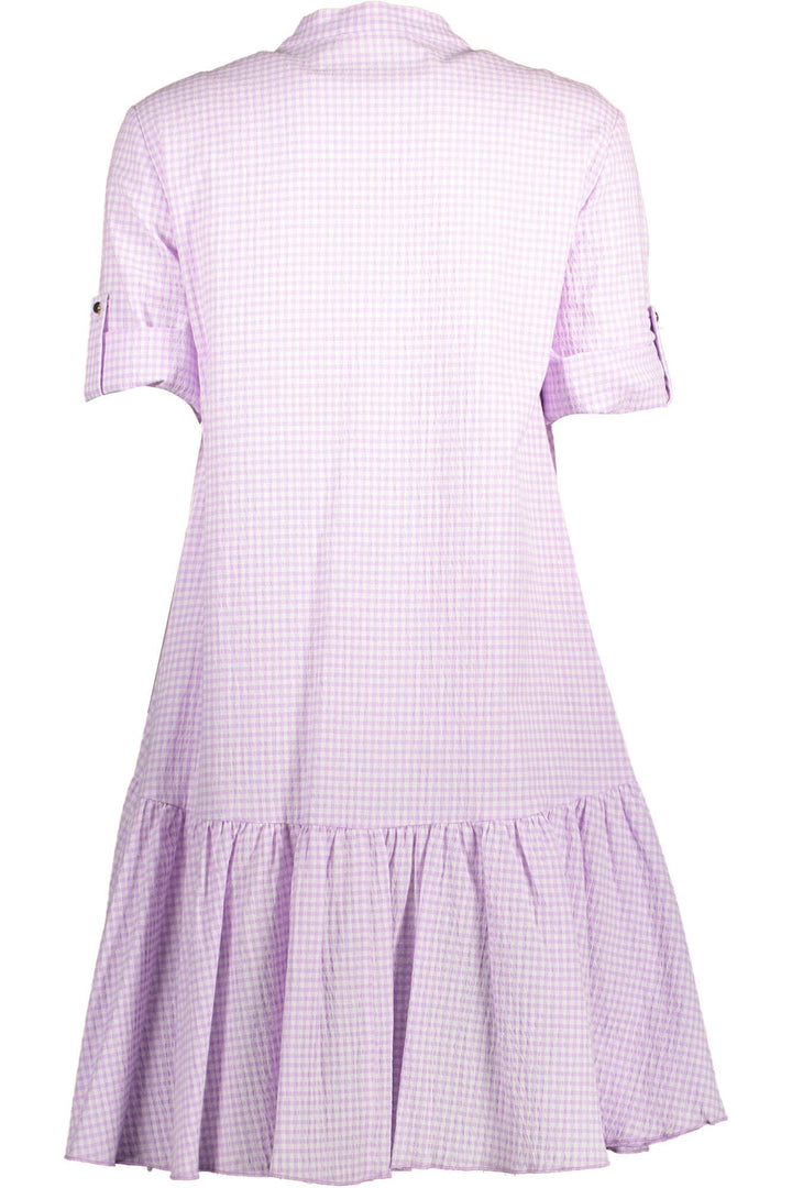 Kocca Chic Pink Cotton Dress with Versatile Sleeves