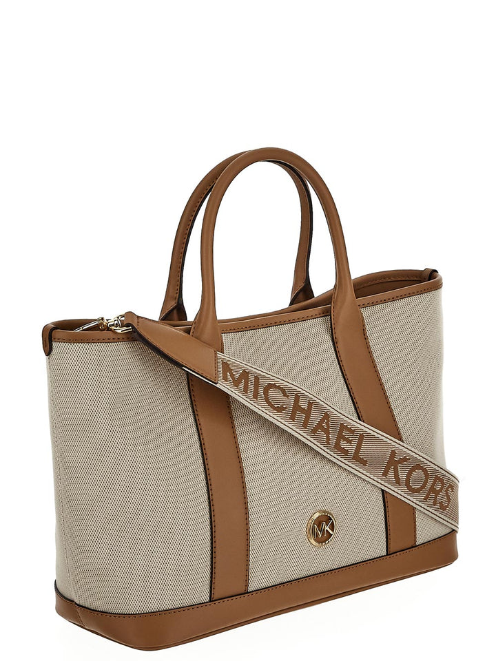 Michael Kors Luisa Medium Cotton Canvas Satchel