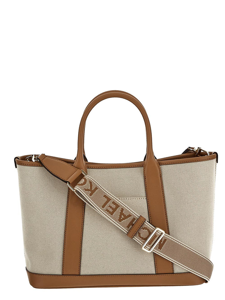 Michael Kors Luisa Medium Cotton Canvas Satchel