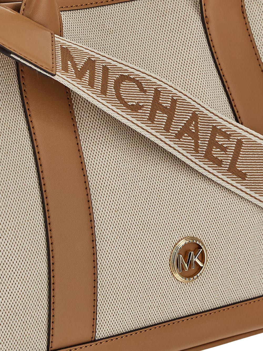 Michael Kors Luisa Medium Cotton Canvas Satchel