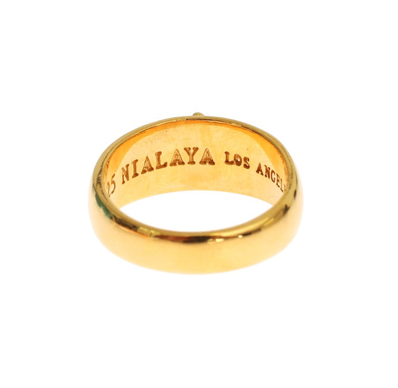 Nialaya Exclusive Gold-Plated Men's Ring