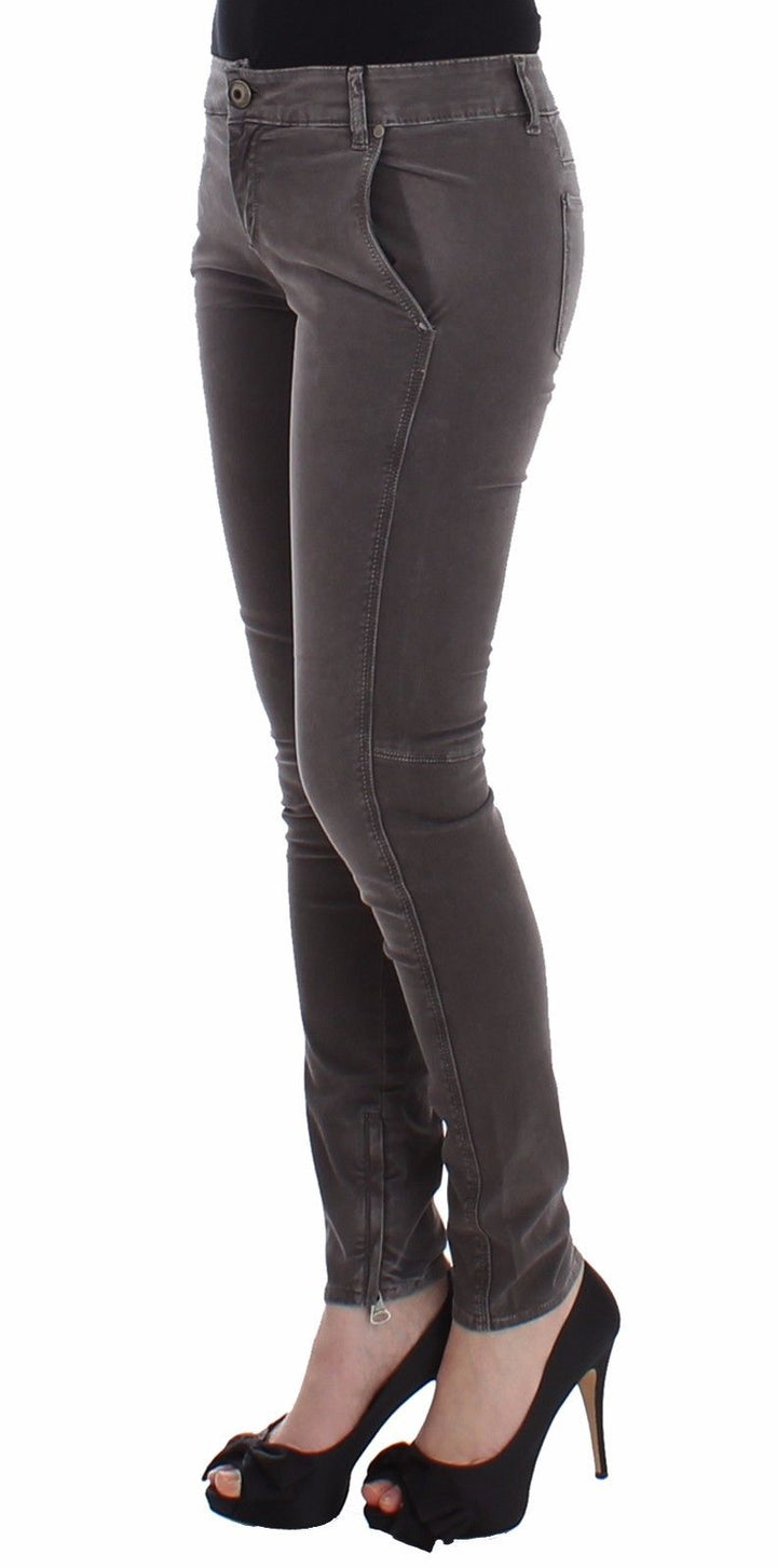 Ermanno Scervino Chic Gray Slim Leg Jeans - Elegance Meets Comfort