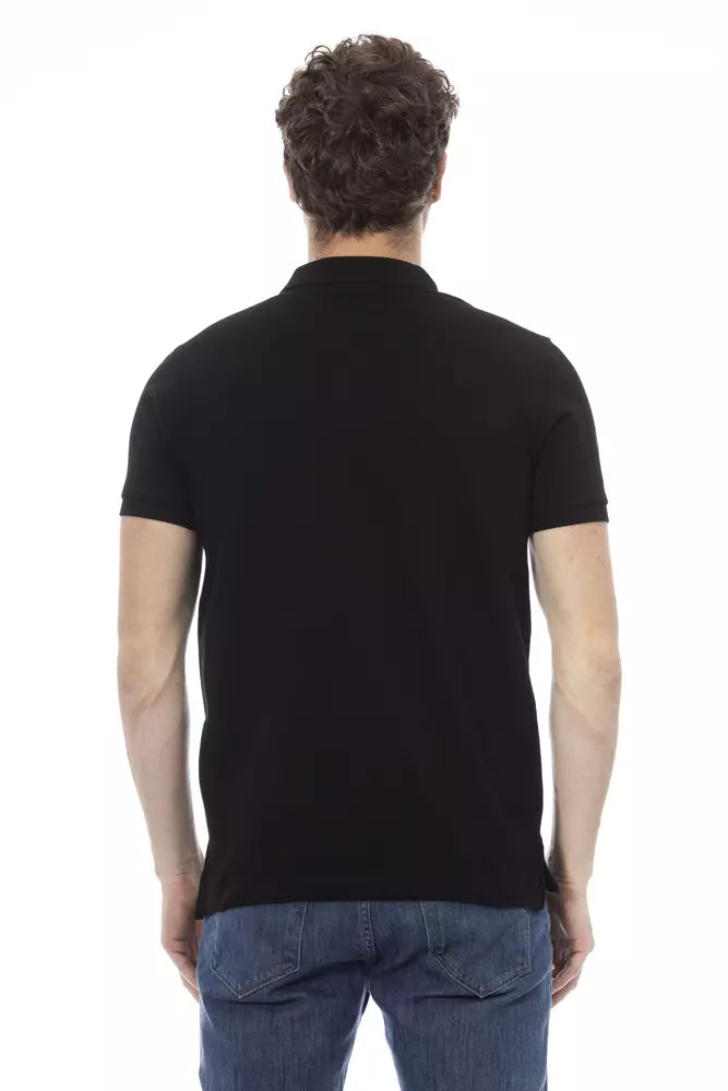 Baldinini Trend Black Cotton Men Polo Shirt