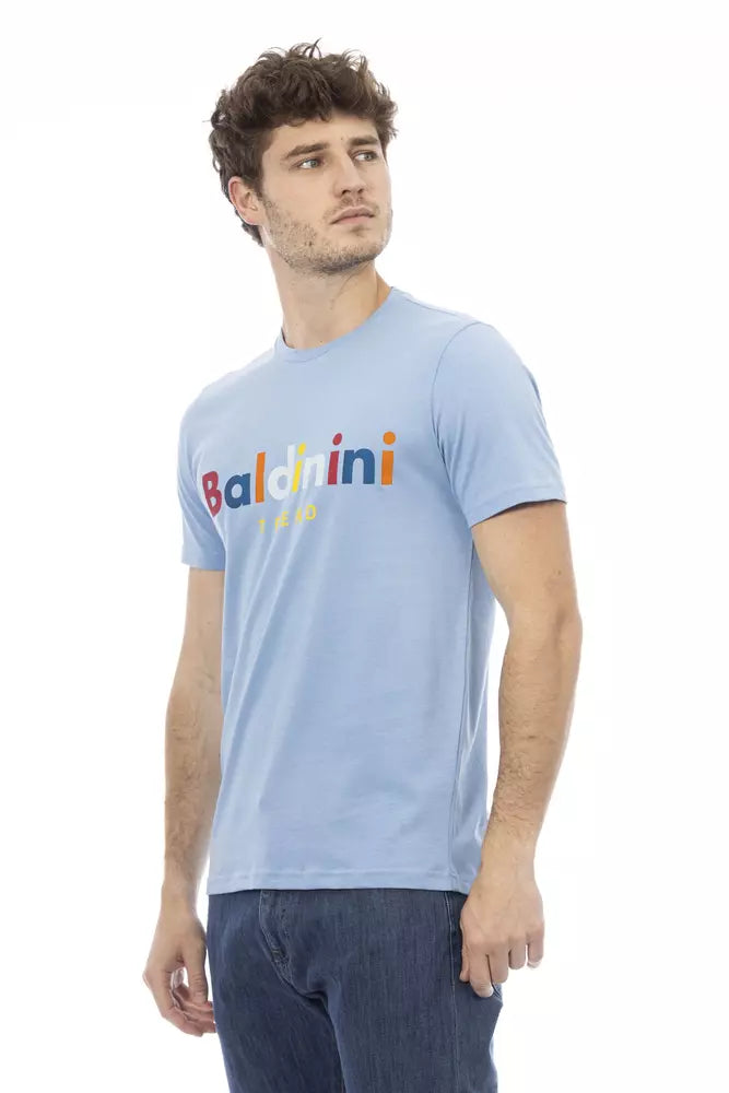 Baldinini Trend Light Blue Cotton Men T-Shirt