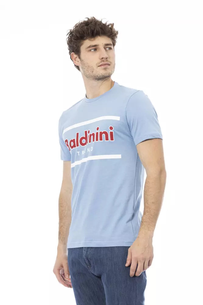 Baldinini Trend Light Blue Cotton Men T-Shirt