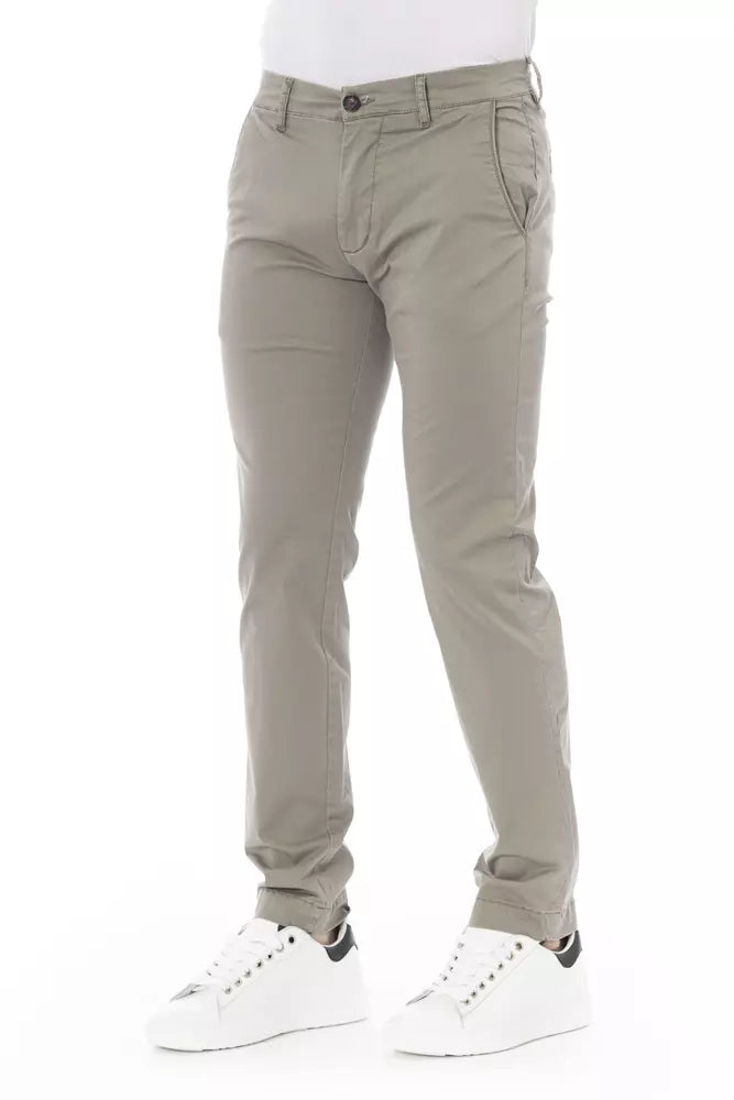 Baldinini Trend Beige Cotton Men Chino Trousers