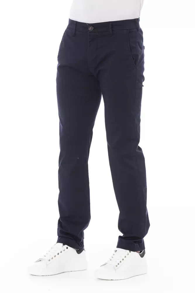 Baldinini Trend Blue Cotton Men Chino Pant