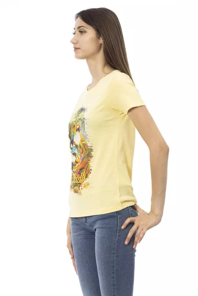 Trussardi Action Yellow Cotton Women T-Shirt