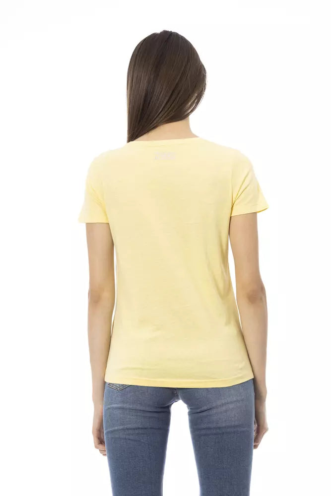 Trussardi Action Yellow Cotton Women Top