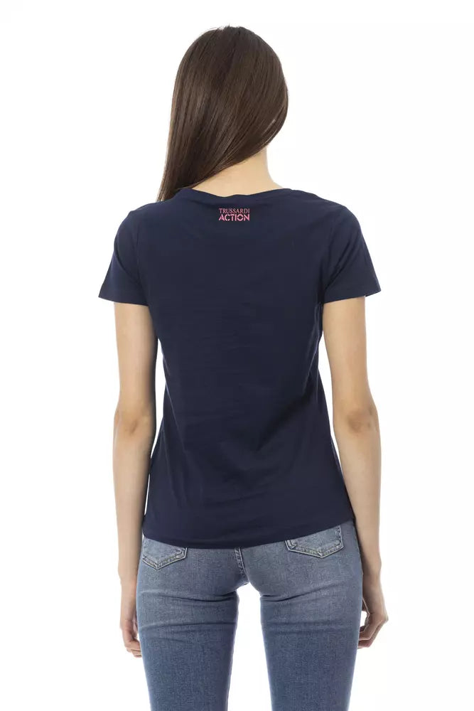 Trussardi Action Blue Cotton Women Top