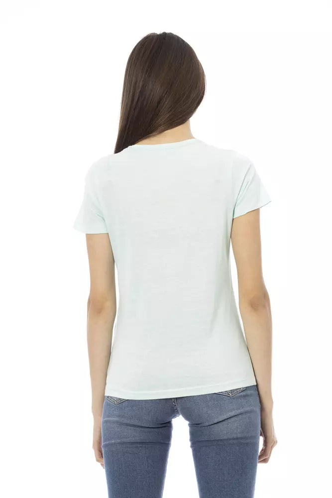 Trussardi Action Light Blue Cotton Women Top