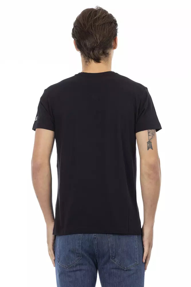 Trussardi Action "Black Cotton Men T-Shirt"