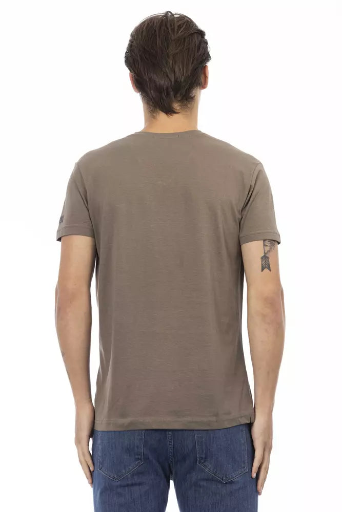 Trussardi Action Brown Cotton Men T-Shirt