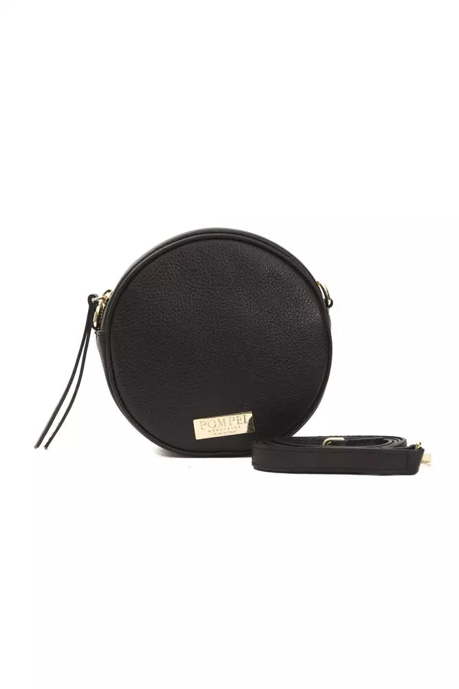 Pompei Donatella Black Leather Women Crossbody Bag