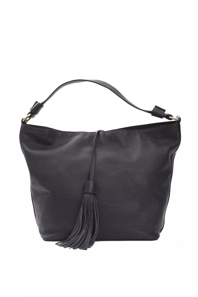 Pompei Donatella Gray Leather Women Shoulder Bag