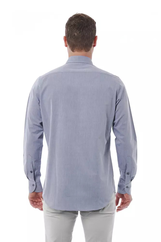 Bagutta Gray Cotton Men Shirt