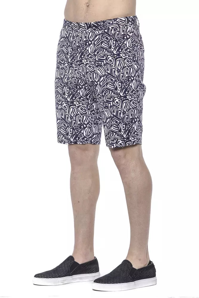 PT Torino Blue Cotton Mens Bermuda Short