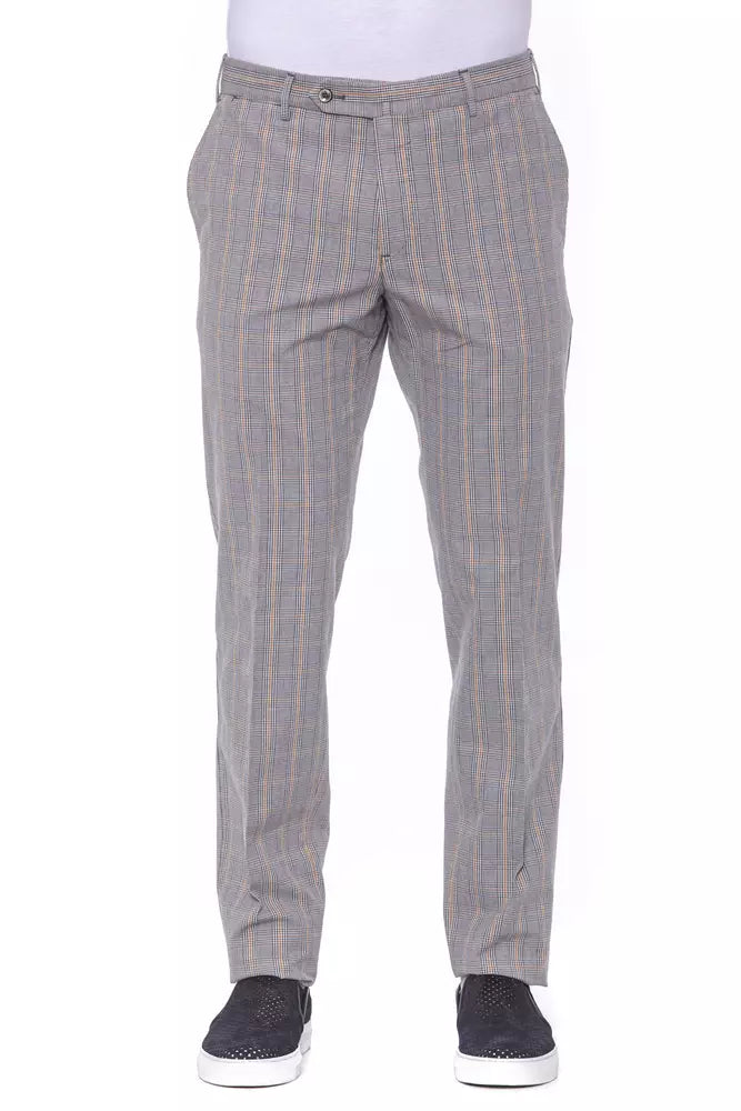 PT Torino Gray Cotton Men's Trouser