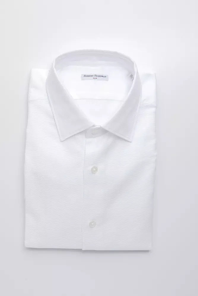 Robert Friedman White Cotton Mens Shirt