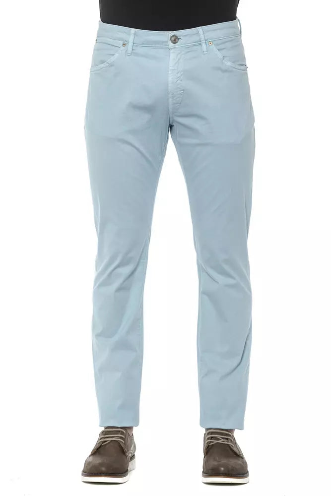 PT Torino Light Blue Cotton Men Trouser