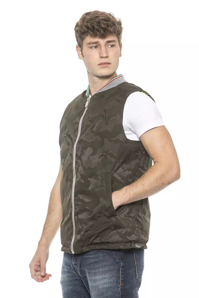 Billionaire Italian Couture Army Polyester Mens Vest