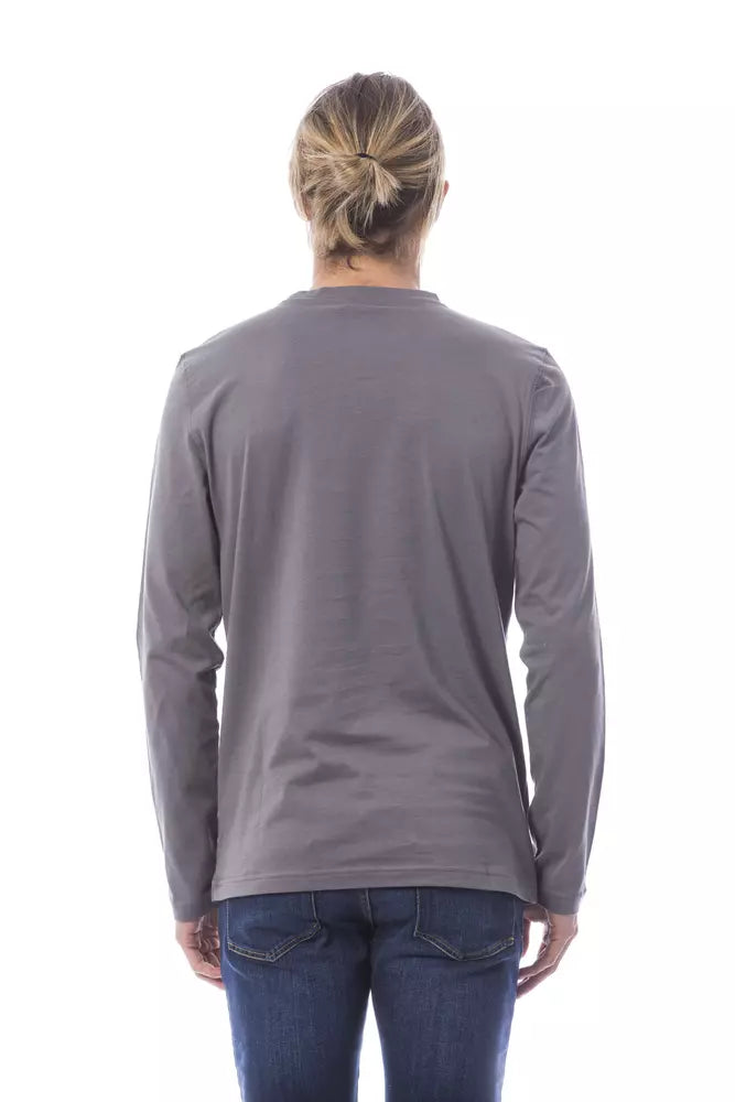 Verri Gray Cotton Mens TShirt