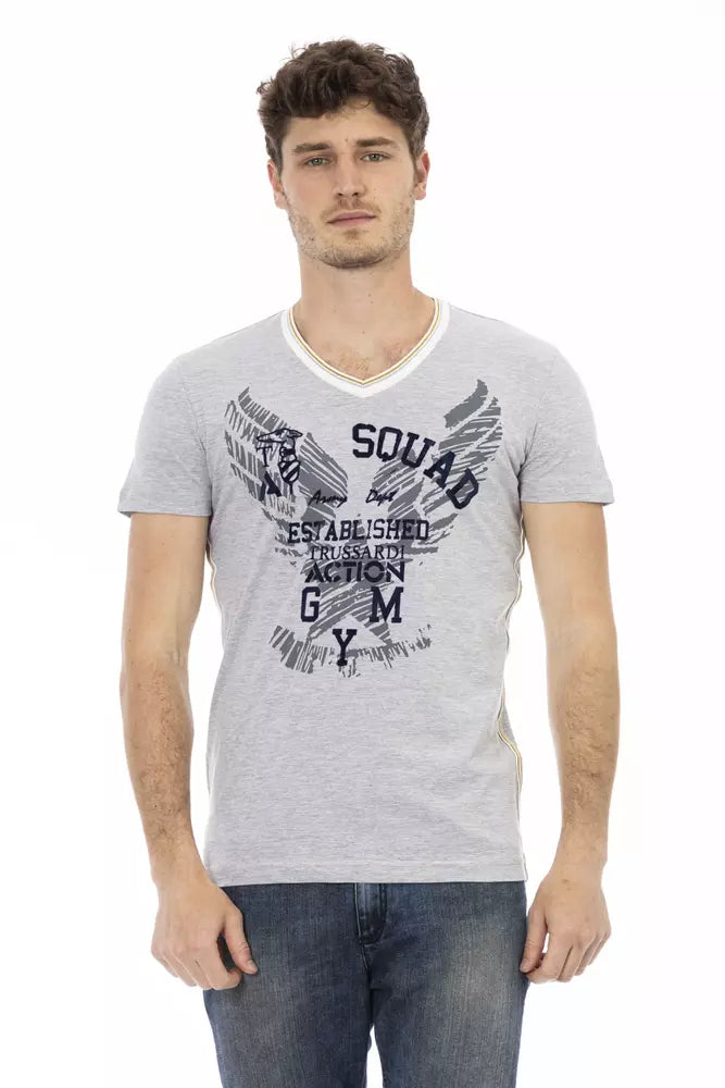 Trussardi Action Gray Cotton Men's T-Shirt