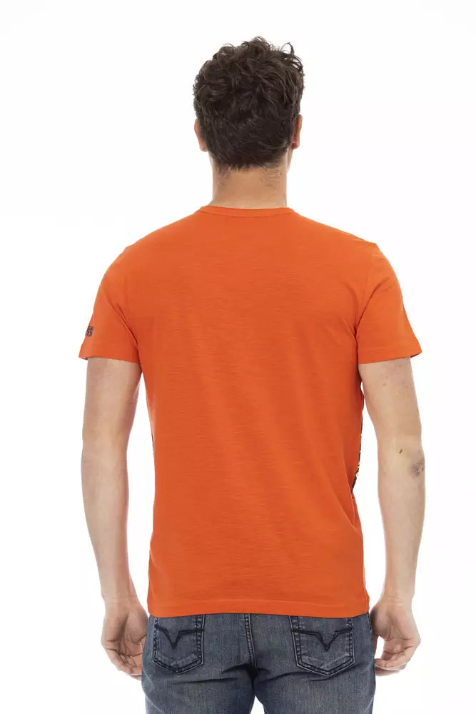 Trussardi Action "Orange Cotton Men T-Shirt"