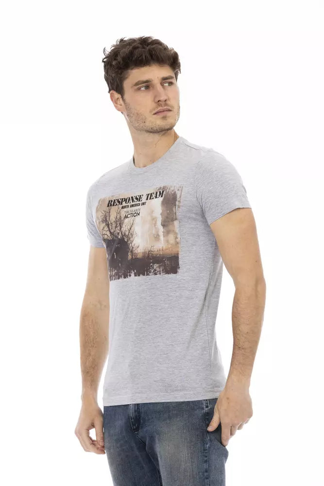 Trussardi Action Gray Cotton Mens TShirt