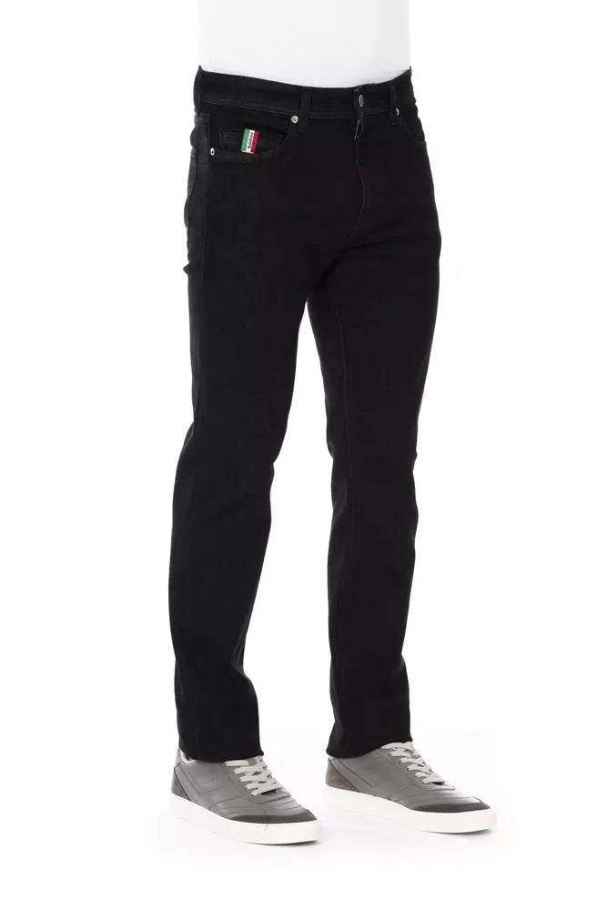 Baldinini Trend Black Cotton Men Jeans