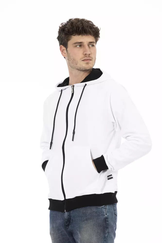 Baldinini Trend White Cotton Men Sweater