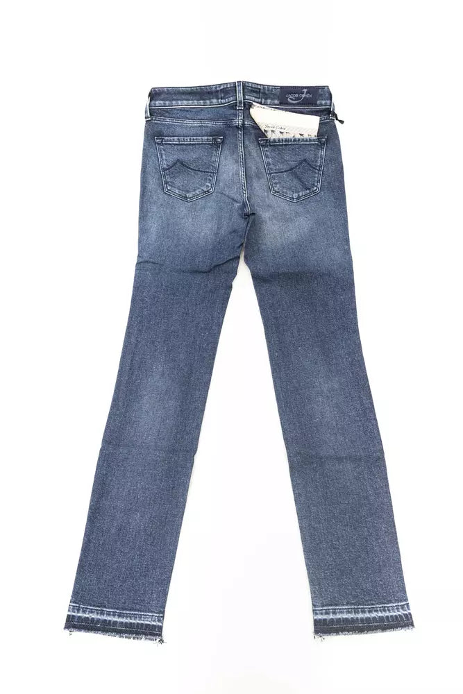 Jacob Cohen Blue Cotton Women Jeans