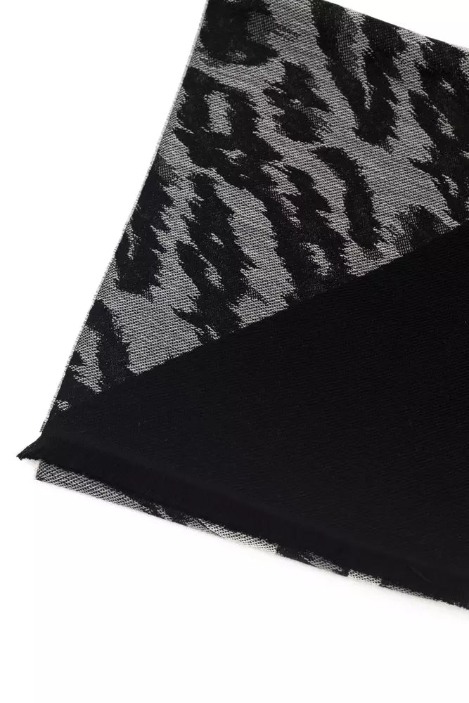 Cavalli Class Gray Wool Men Scarf