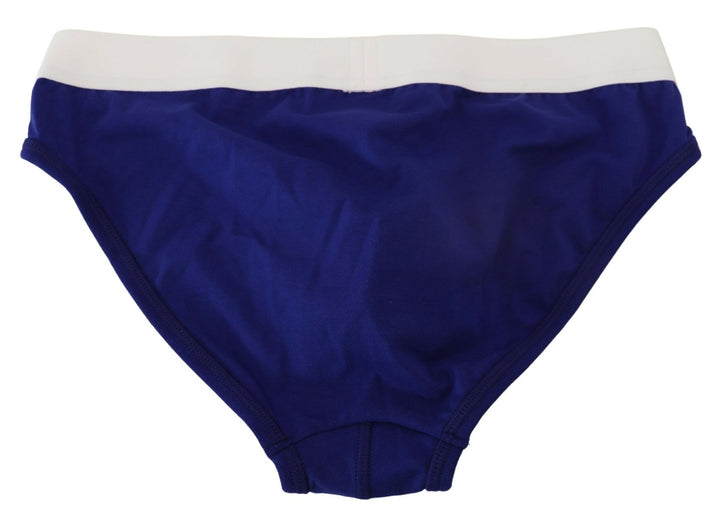 Dsquared² Chic Blue & White Cotton Blend Briefs