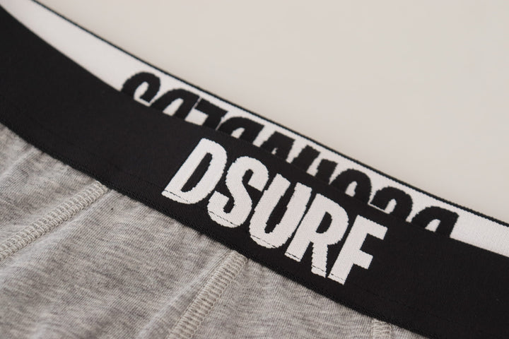 Dsquared² Elegant Gray Cotton Stretch Briefs