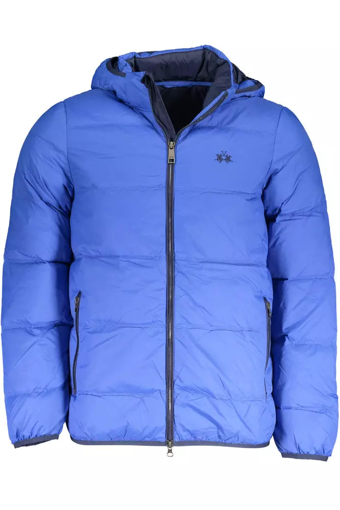 La Martina Elite Blue Jacket with Detachable Hood