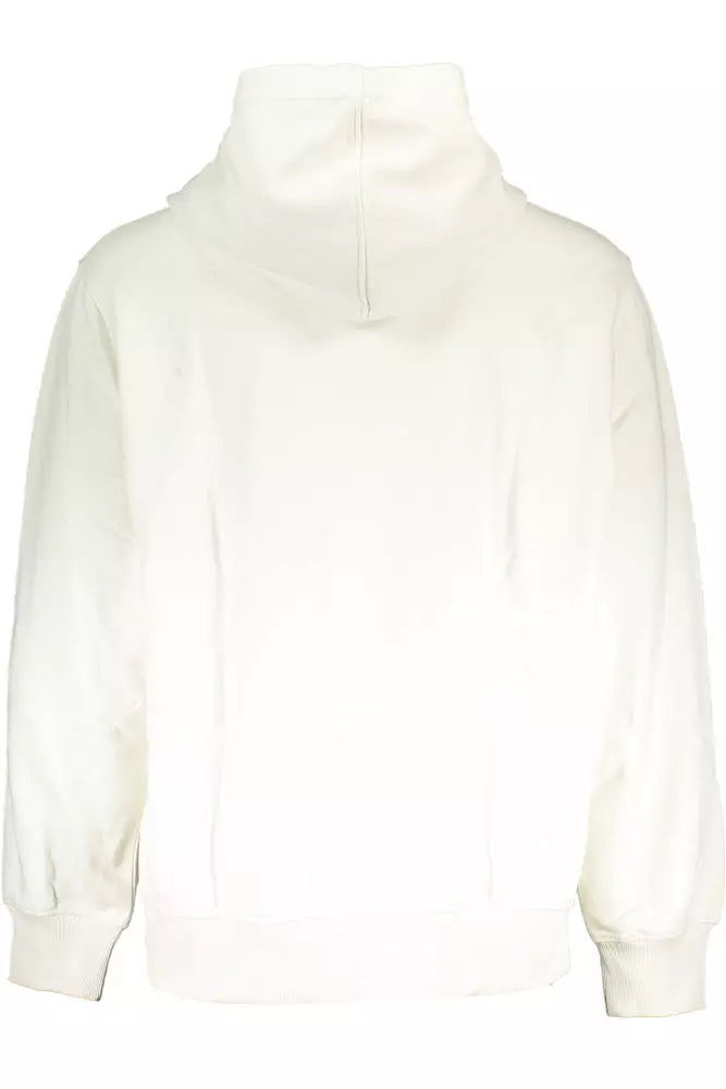 Calvin Klein Elegant White Hooded Sweatshirt with Logo