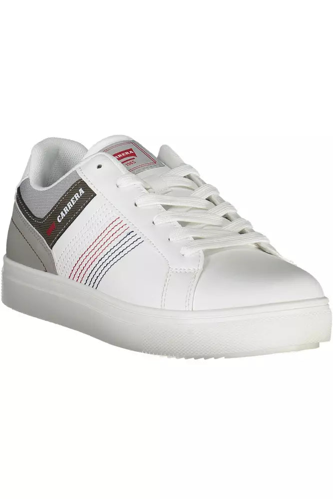 Carrera Sleek White Sneakers with Bold Contrasts