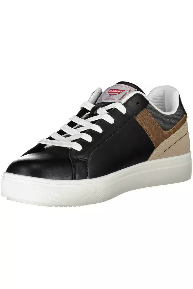 Carrera Sleek Black Sporty Sneakers with Contrasting Accents