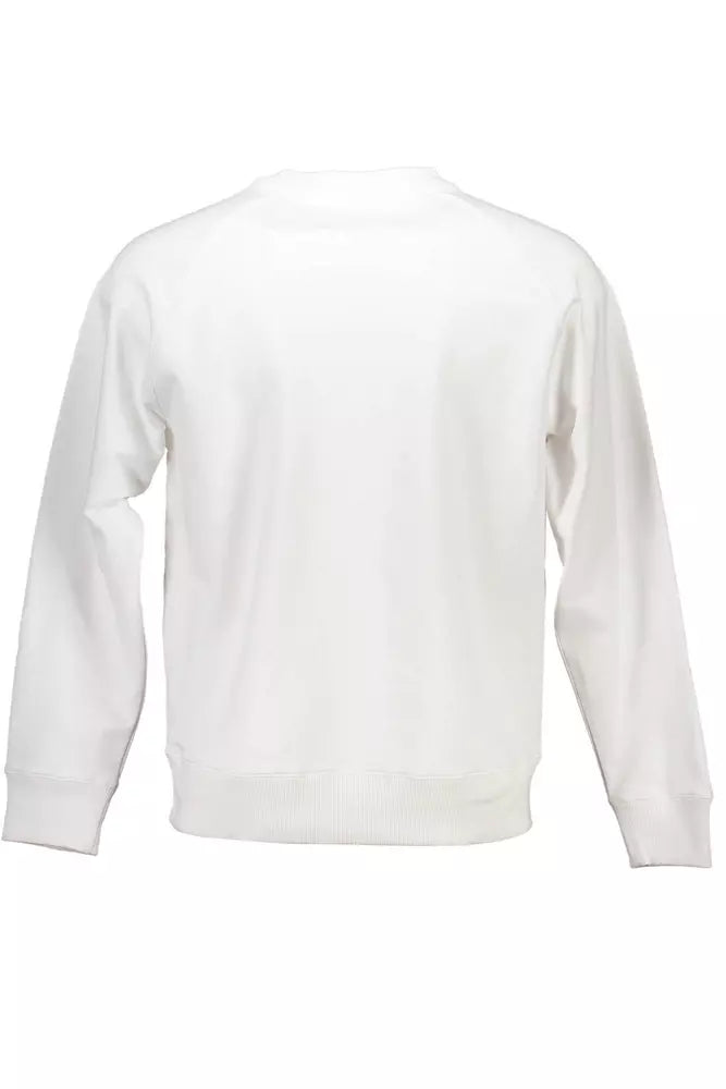 Calvin Klein Elegant White Cotton Blend Sweater