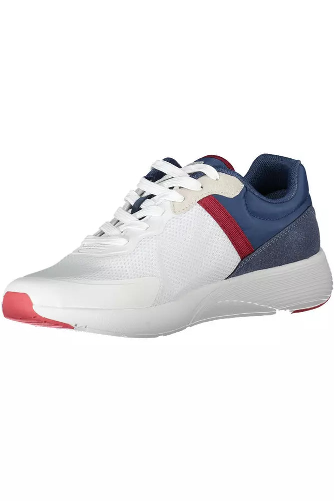 Carrera Sleek White Lace-Up Sneakers with Contrasting Accents