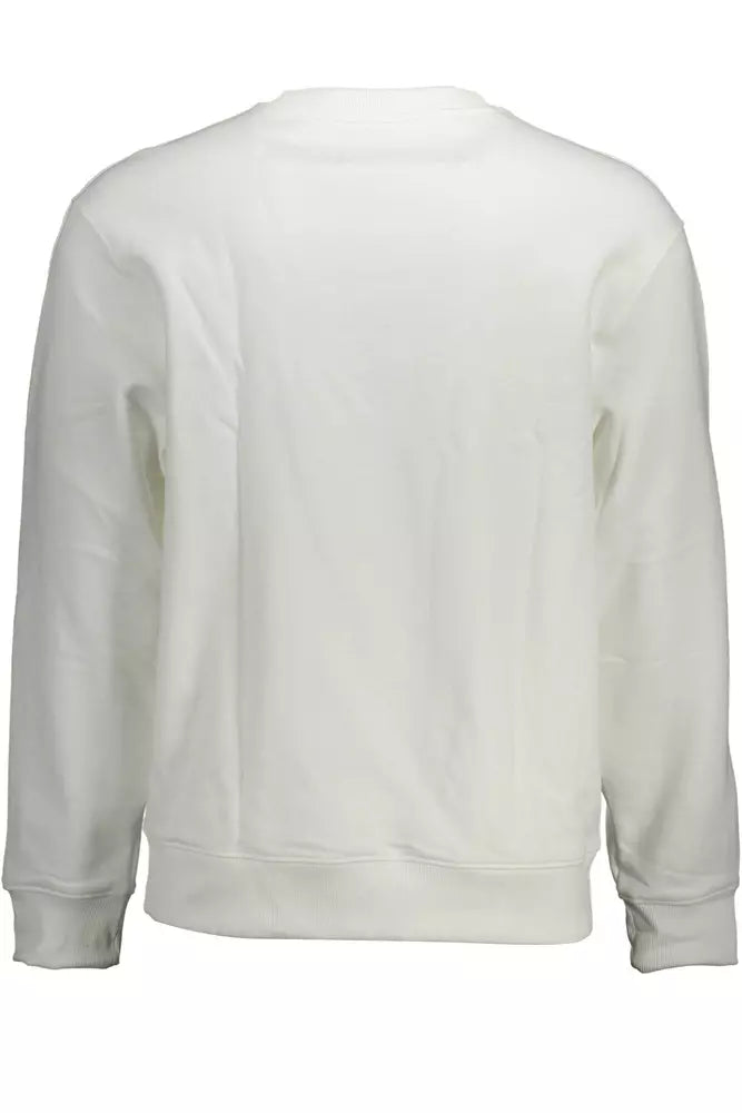 Calvin Klein Elegant White Cotton Sweater for Men