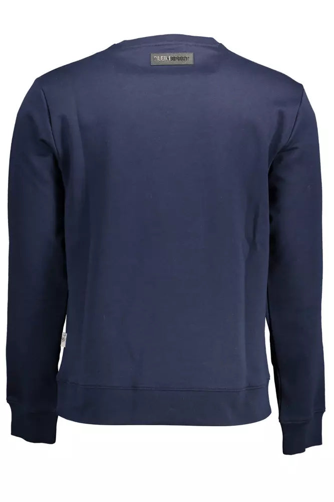 Plein Sport Blue Cotton Men Sweater