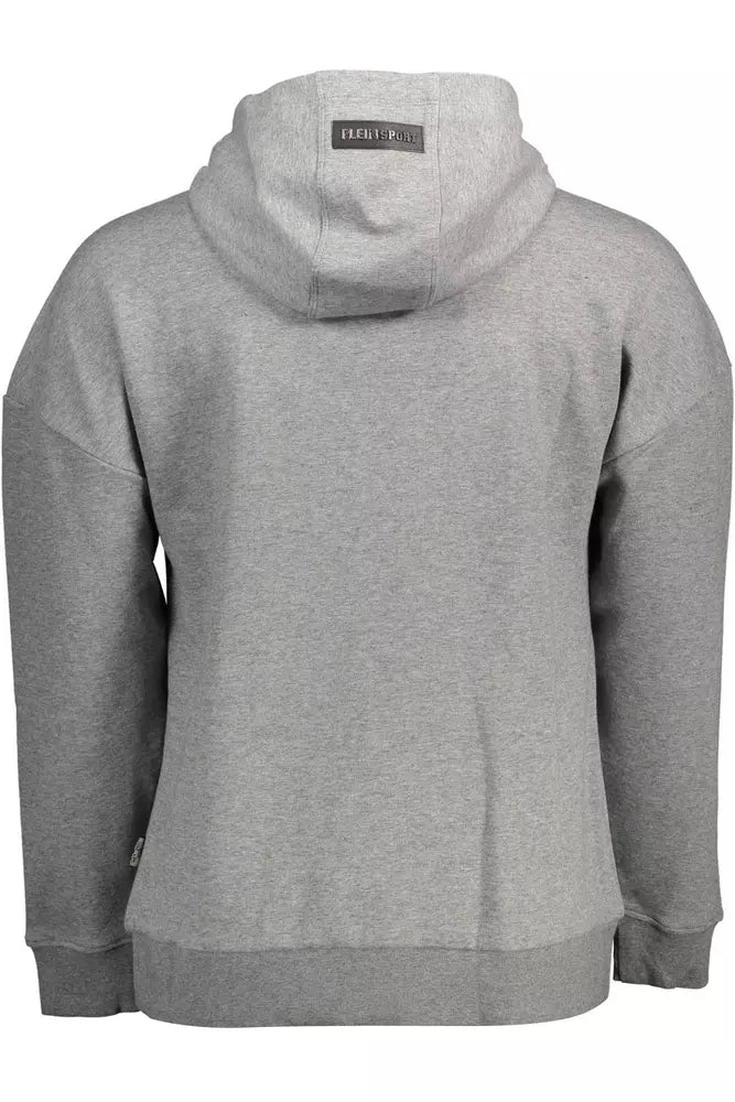 Plein Sport Gray Cotton Men Sweater