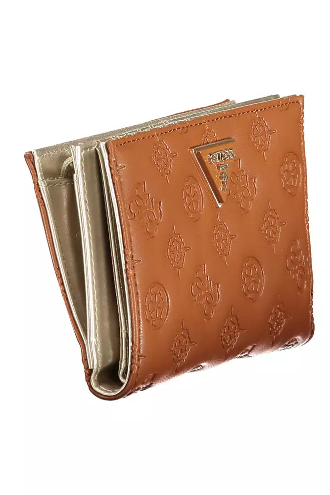 Guess Jeans Chic Brown Wallet with Ample Storage