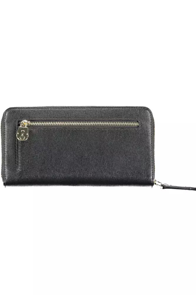 Calvin Klein Sleek Black Polyethylene Zip Wallet