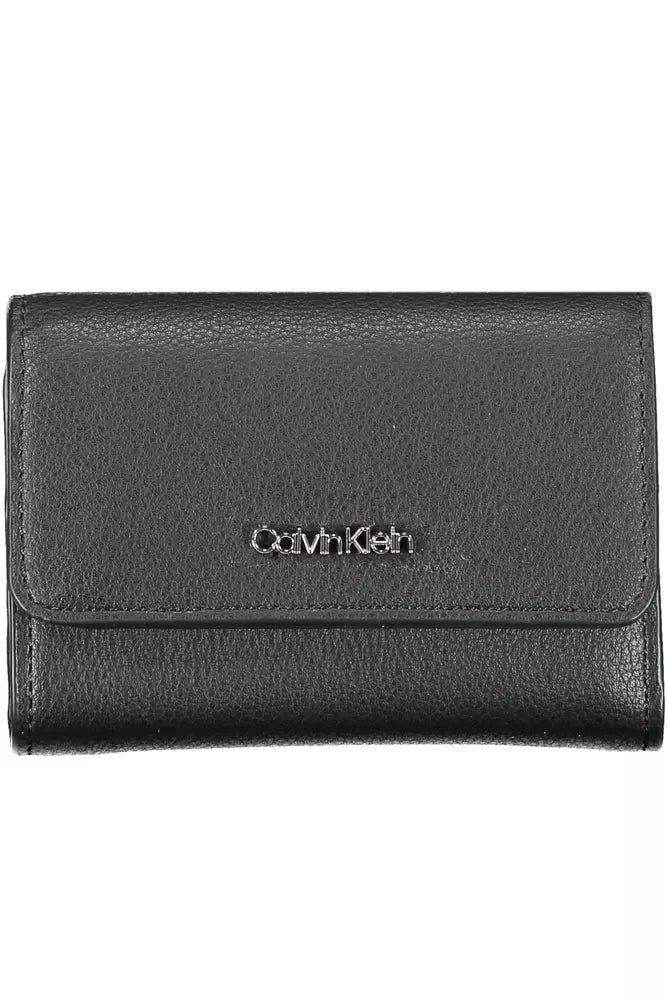 Calvin Klein Elegant Black Polyethylene Wallet with RFID Lock