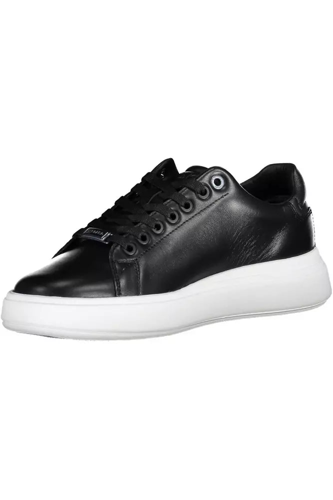 Calvin Klein Sleek Black Contrasting Lace-Up Sneakers